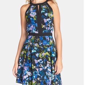 Adelyn Rae Print Fit & Flare Dress Medium